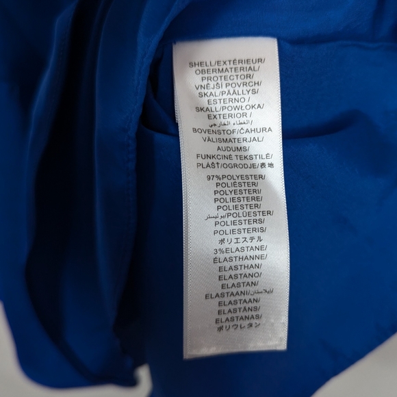 Aidan Mattox Marine Blue Satin Cowl Neck Cocktail Mini Dress Size 14 - Picture 8 of 10